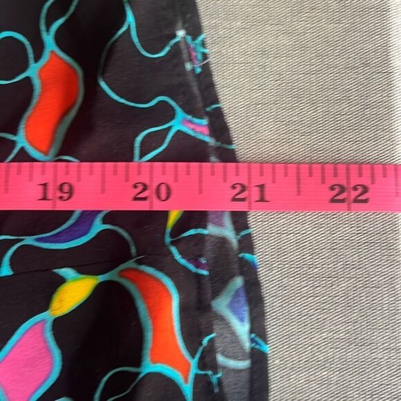 Staud Josephine Black Colorful Logo Print Side Zip Sweetheart Neck Top Blouse 12 - Picture 15 of 15